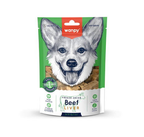 Wanpy Kurutulmuş %100 Dana Ciğeri 40 gr FMA-01 K&ouml;pek &Ouml;d&uuml;l