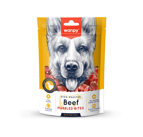 Wanpy Marbled K&ouml;pek &Ouml;d&uuml;l Et Par&ccedil;aları 100 g