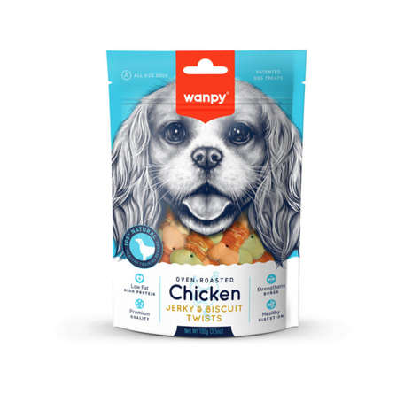 Wanpy Bisk&uuml;vi &Uuml;zeri Tavuk Sargılı 100gr BA-04H K&ouml;pek &Ouml;d&uuml;l